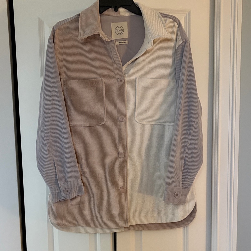 Stoosh Cream Corduroy Shirt Three toned